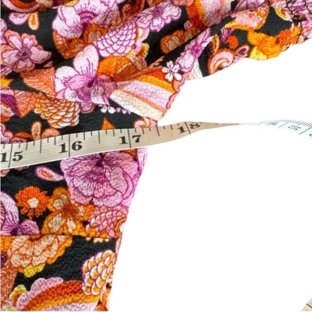 BCBGENERATION Floral Mini Dress Smocked Arms w/Bell Sleeves, Two Sizes 4 & 8. - Picture 7 of 11